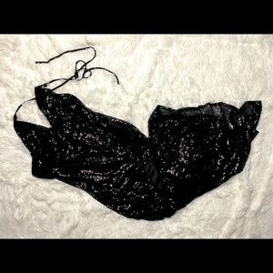 New Year’s Eve Plunge Sequin Dress with High Slit